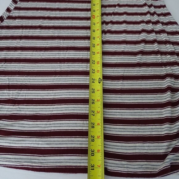 Ultra Flirt Stripe Burgundy Gray Short Sleeve Pocket T-shirt Dress Women Size XL - Picture 8 of 8